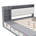 Queen Size Low Profile Platform Bed Frame With -