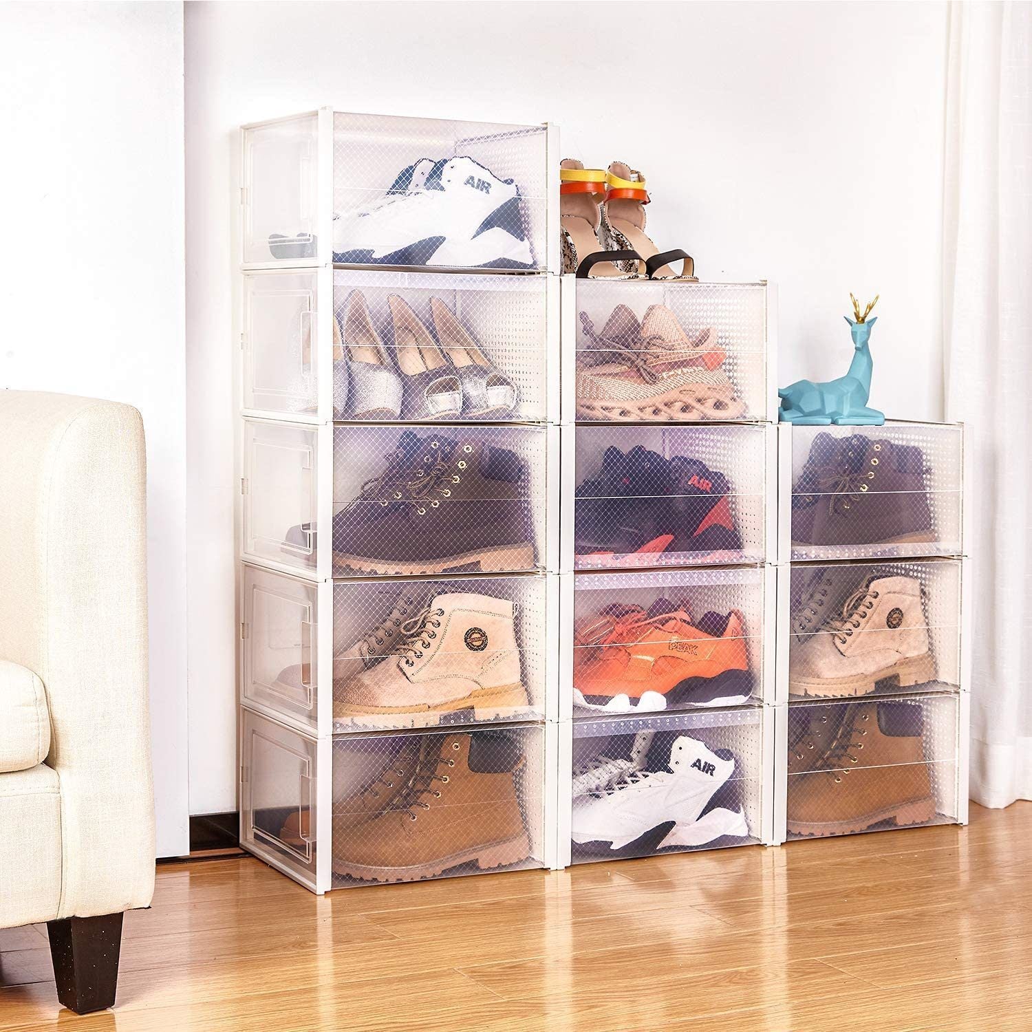 Storage Shoe Box Foldable Clear Sneaker Display