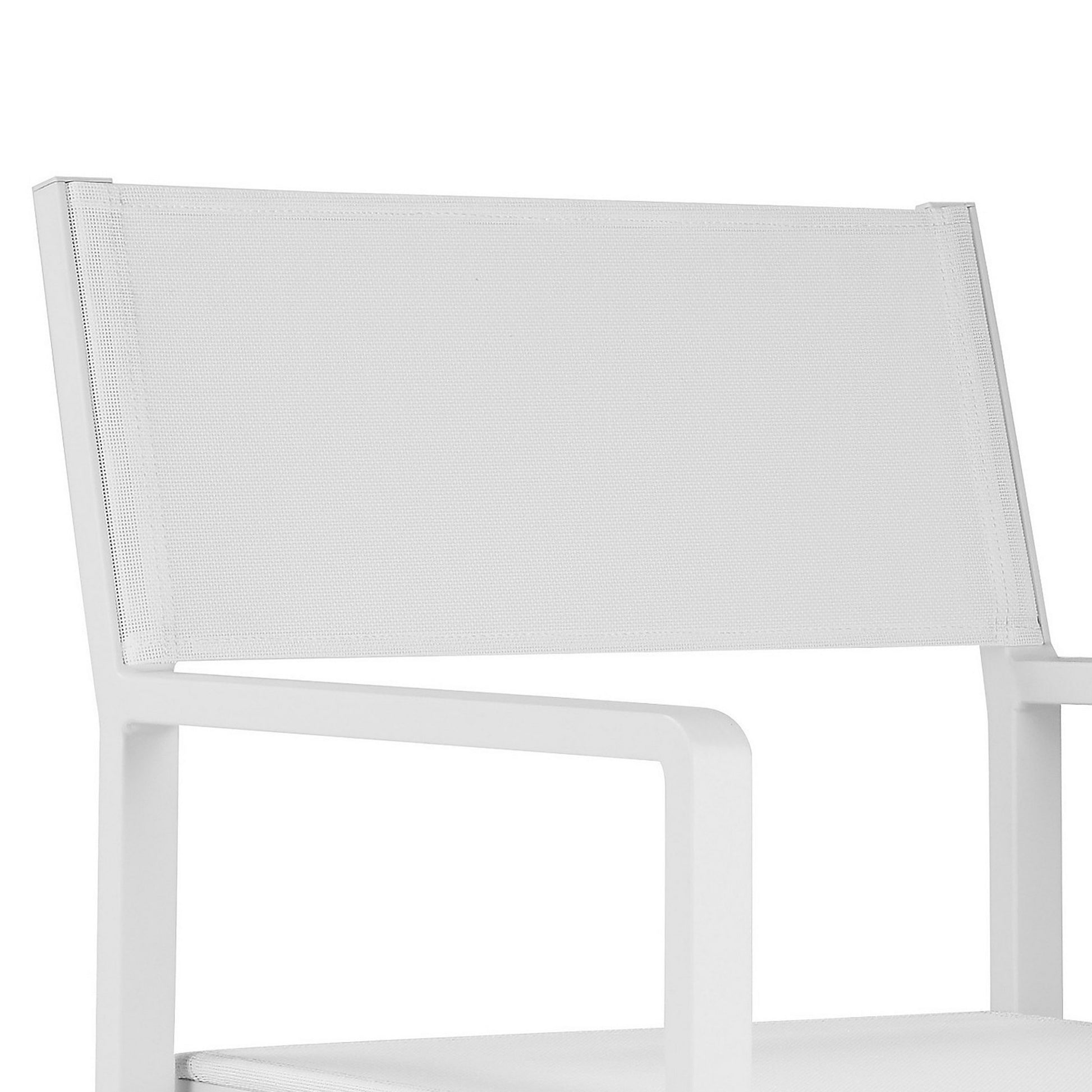 Keli 20 Inch Outdoor Armchair, Crisp White Finish