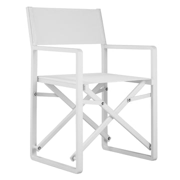 Keli 20 Inch Outdoor Armchair, Crisp White Finish