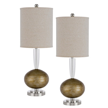 Table Lamp with Resin Ball Accent, Set of 2,