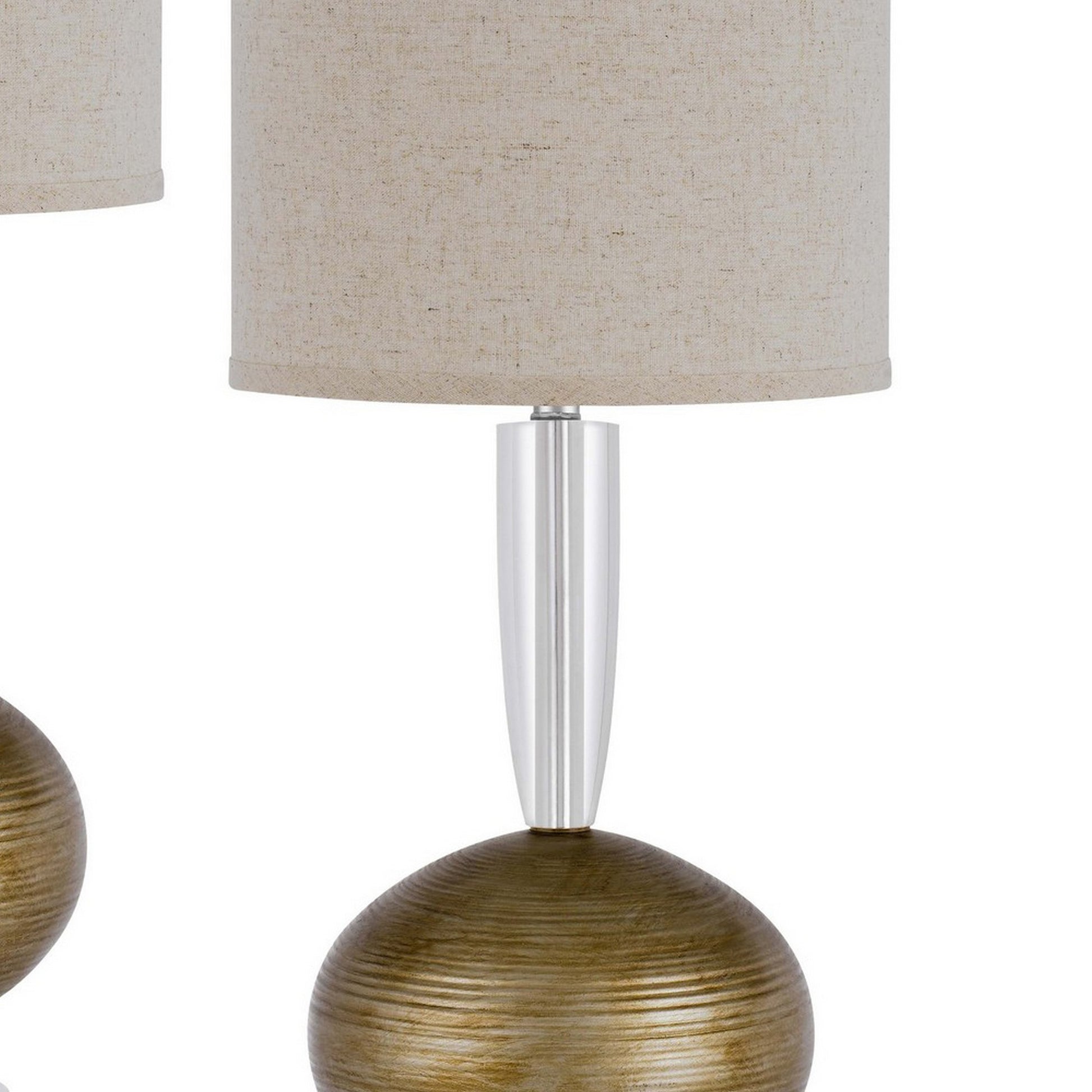 Table Lamp with Resin Ball Accent, Set of 2,