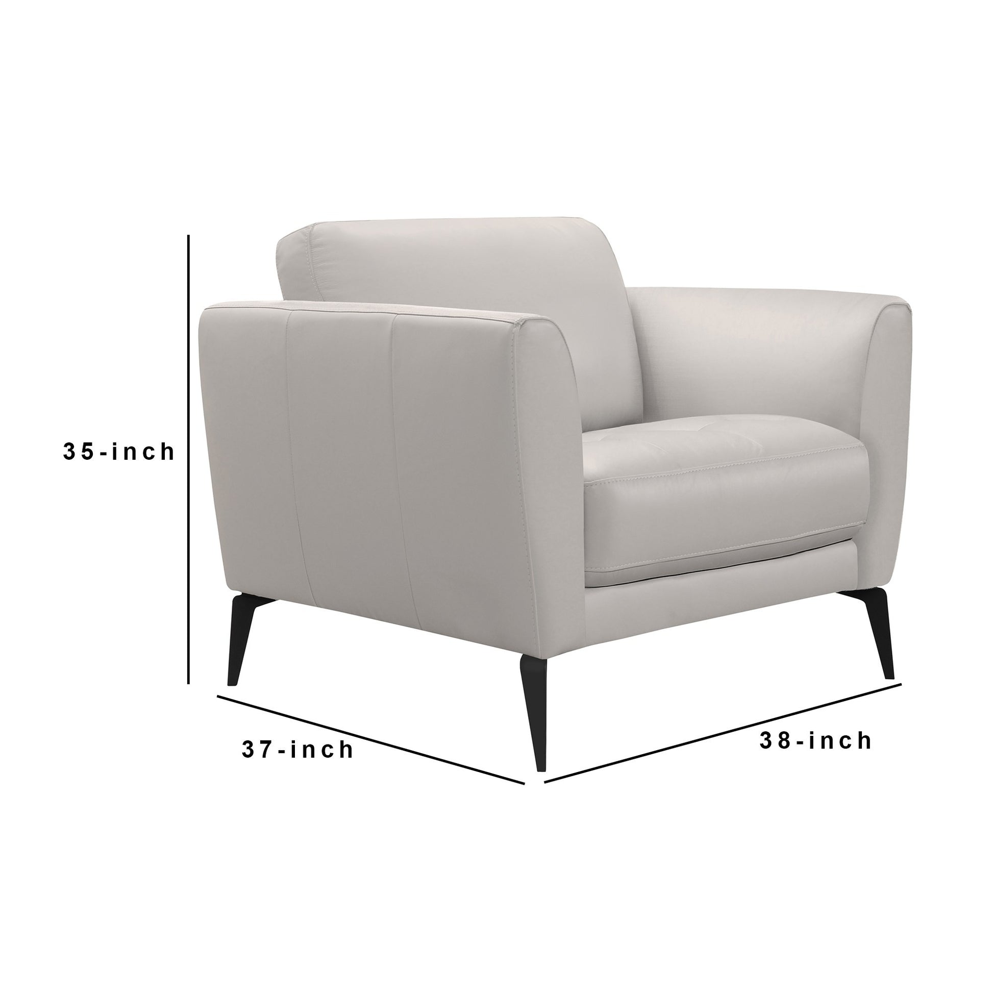 19 Inches fabric Sofa Chair with Flared Armrests