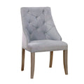 23 Inch Flannelette Dining Side Chair, Button