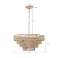 Bohemian style Woven Pendant Light 19.7 Inch Rattan wood-farmhouse-iron