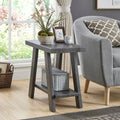 Athens Contemporary Wood Shelf Side Table in Gray gray-mdf