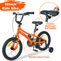 Kids Bike,16 Inch Kids' Bicycle with Training cycling-orange-garden & outdoor-steel