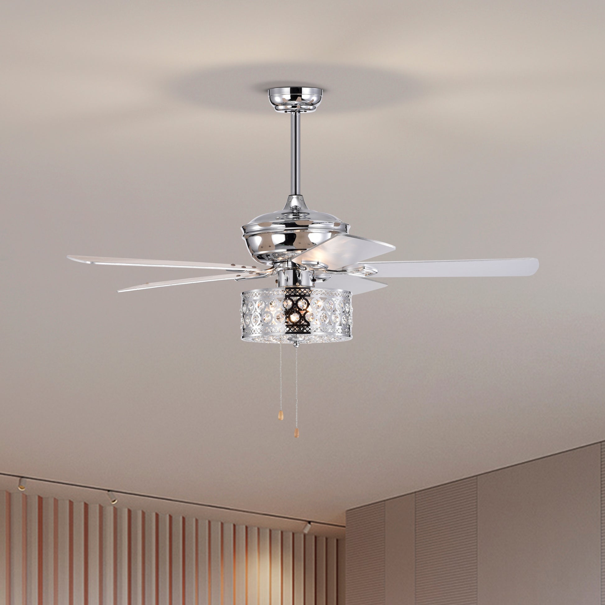 52'' Ceiling Fan 5 Reversible Blades For Living