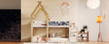 Twin over Twin House Bunk Bed with White Storage box spring not required-twin-white-bed frame-pine