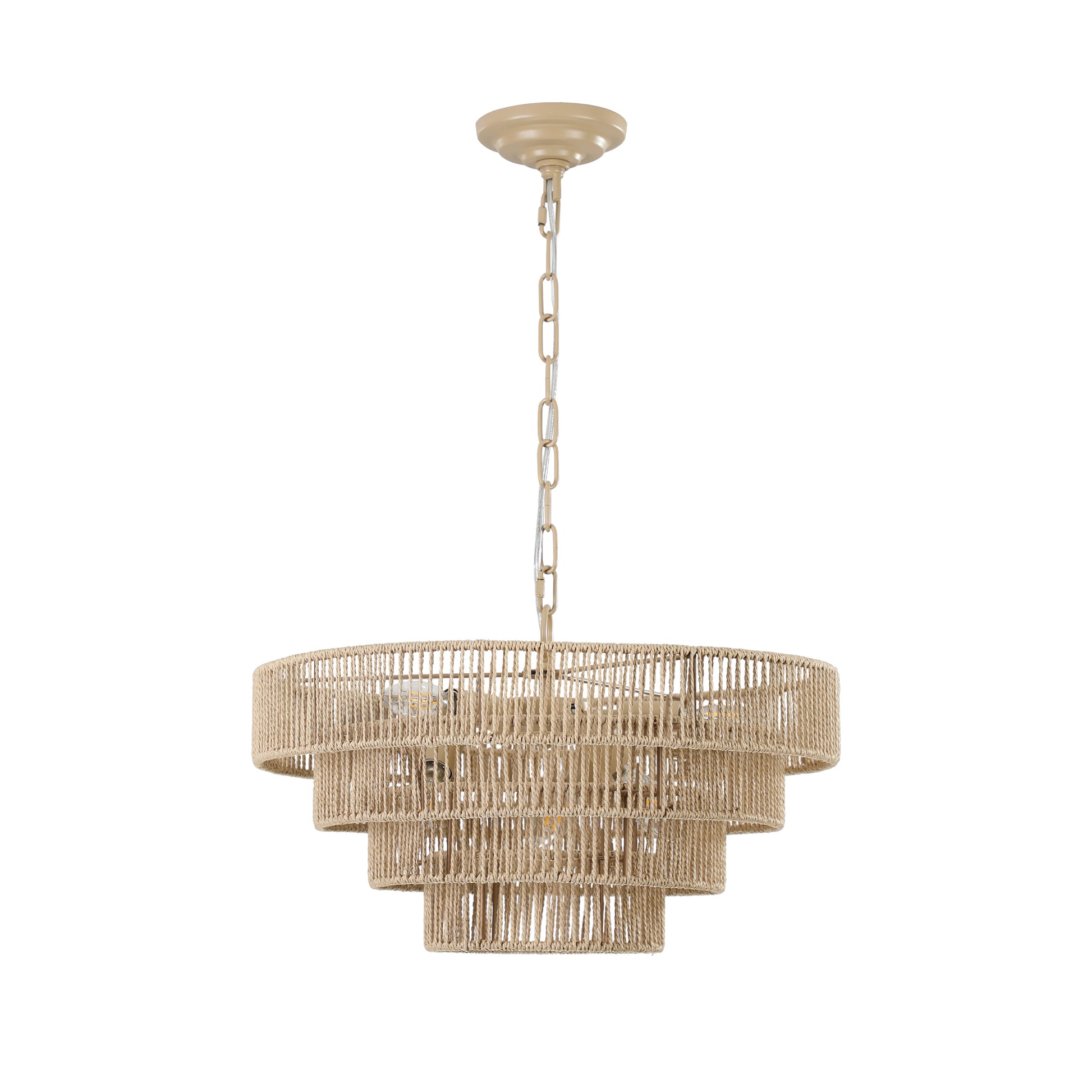 Bohemian style Woven Pendant Light 19.7 Inch Rattan wood-farmhouse-iron