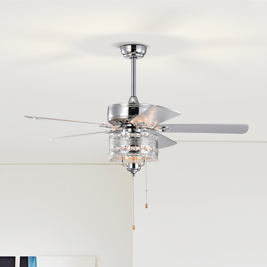 52'' Classical Crystal Ceiling Fan Lamp 5