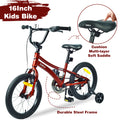 Kids Bike,16 Inch Kids' Bicycle with Training cycling-red-garden & outdoor-steel