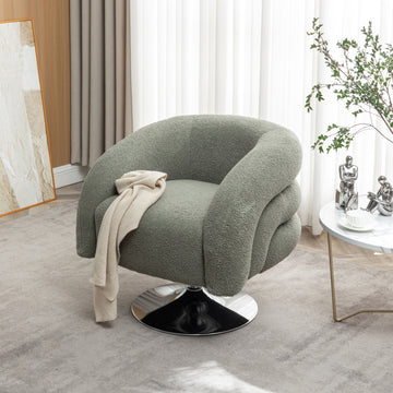 Modern Style Emerald Single Swivel Sofa Chair,