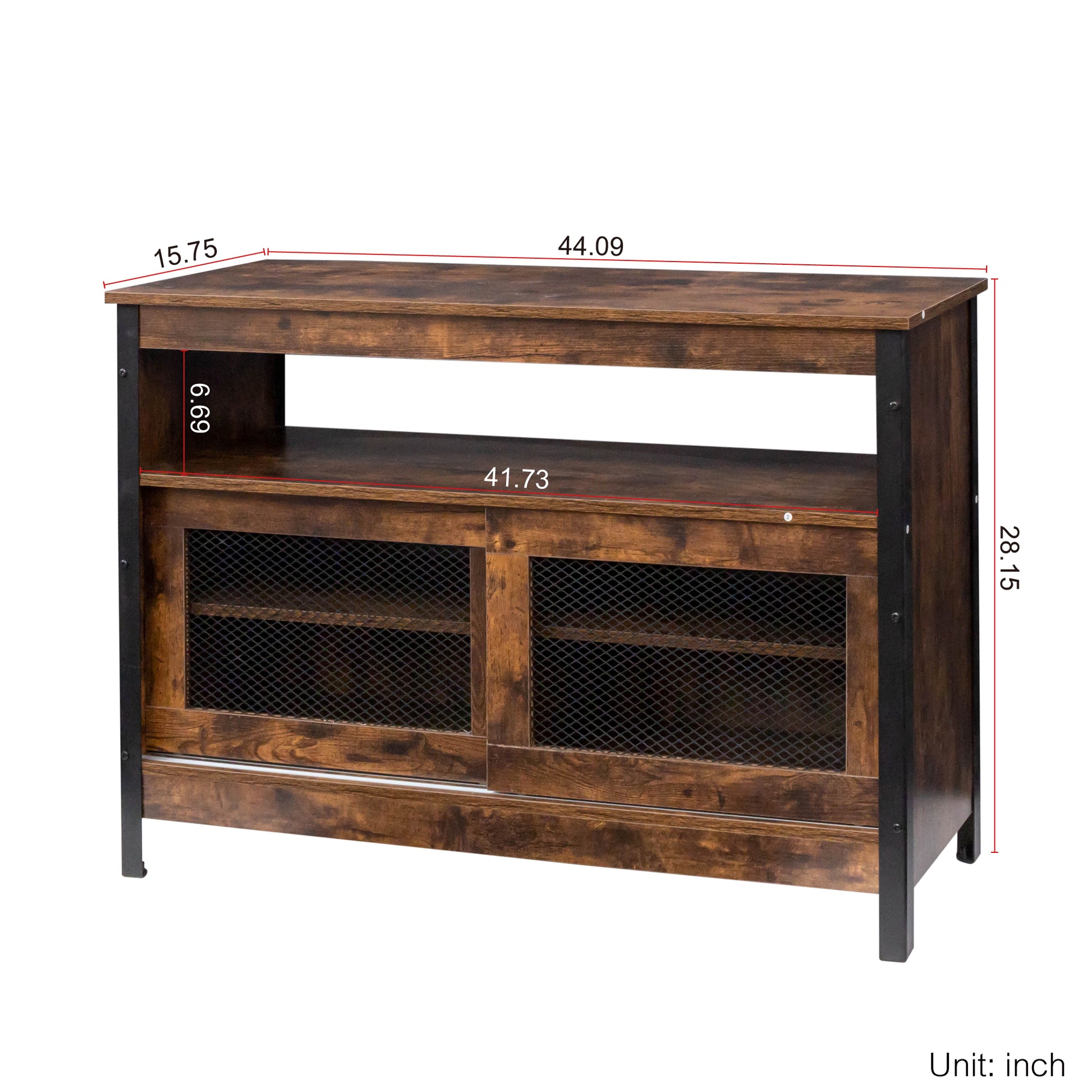 Led Buffet Sideboard, Farmhouse Storage Cabinet