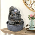 9.8inches Indoor Tabletop Fountain Cascading