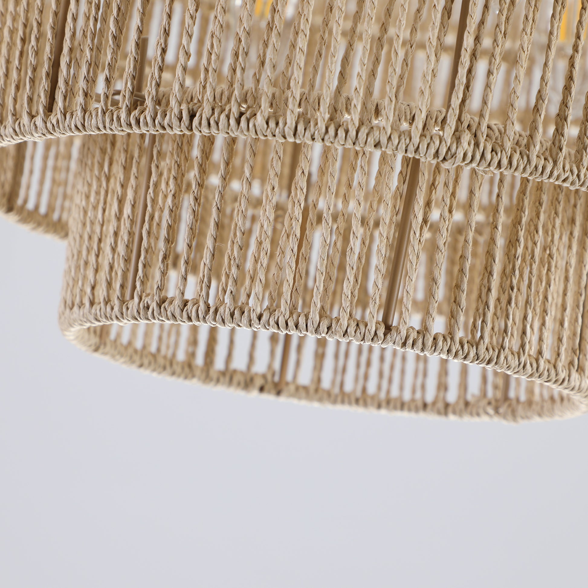 Bohemian style Woven Pendant Light 23.6 Inch Rattan wood-farmhouse-iron