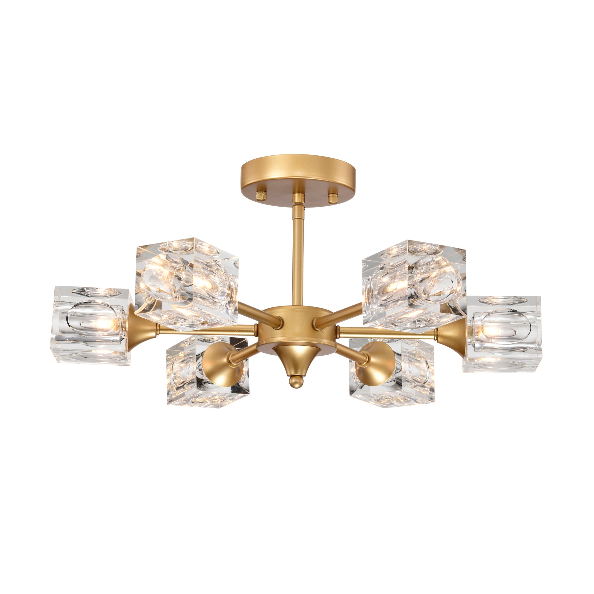 Modern Luxurious Crystal Ceiling Light, 6 Lights