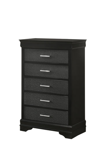 Amalia Chest Black - Black Wood