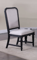 Beautiful Traditional 2pc Dark Brown Finish Gray dark brown-dining