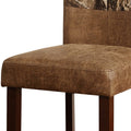 Dual Tone Fabric Upholstered Wooden Bar Stool,