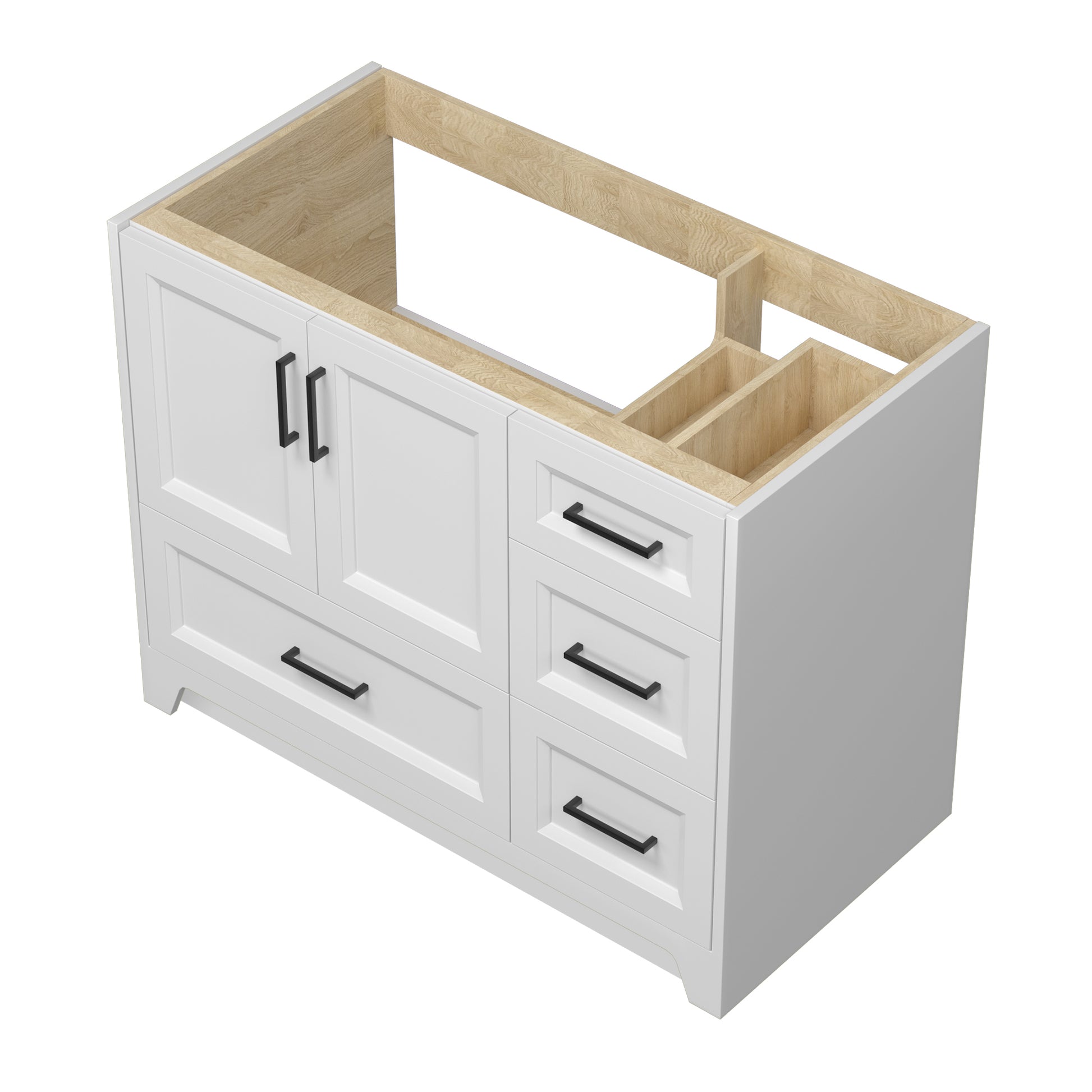 Solid Wood 42 Inch Bathroom Vanity Without Top