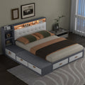 Queen Size Low Profile Platform Bed Frame With -