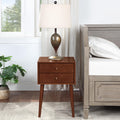 Wood Nightstand With 2 Drawers,Side Table Bedroom