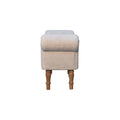 White Boucle Bedroom Bench - Cream Foam Wood