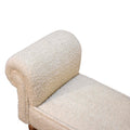 Boucle Cream Bench - Cream Foam Wood Fabric