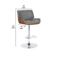 Curved Design fabric Barstool with Swivel