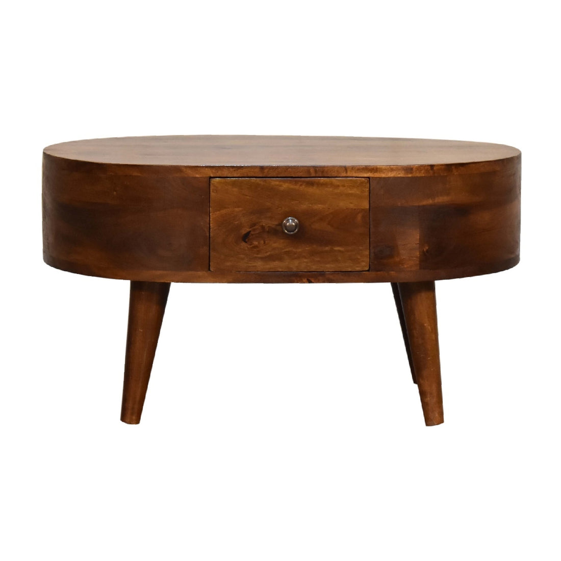 Mini Chestnut Rounded Coffee Table - Chestnut