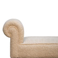 Boucle Cream Bench - Cream Foam Wood Fabric