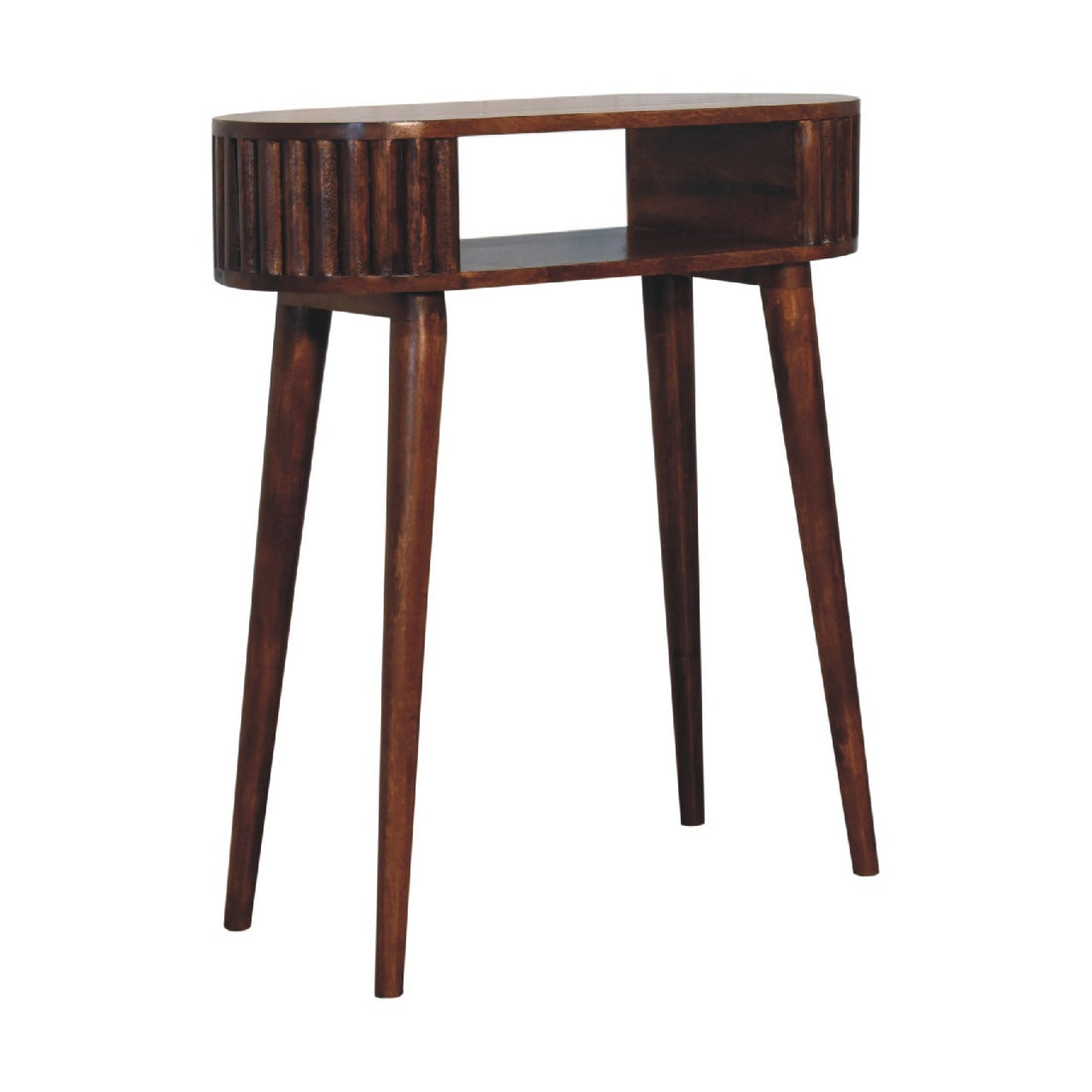 Stripe Chestnut Writing Desk - Chestnut Solid