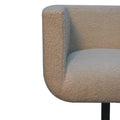 Cream Boucle Swivel Chair - Cream Foam Wood