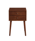 Wood Nightstand With 2 Drawers,Side Table Bedroom