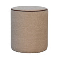 Serenity Round Footstool - Cream Foam Wood Fabric