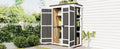 Outdoor 5.5ft Hx4.1ft L Wood Storage Shed white+gray-water resistant frame-garden &