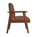 Brown Buffalo Leather Chair - Chestnut Leather