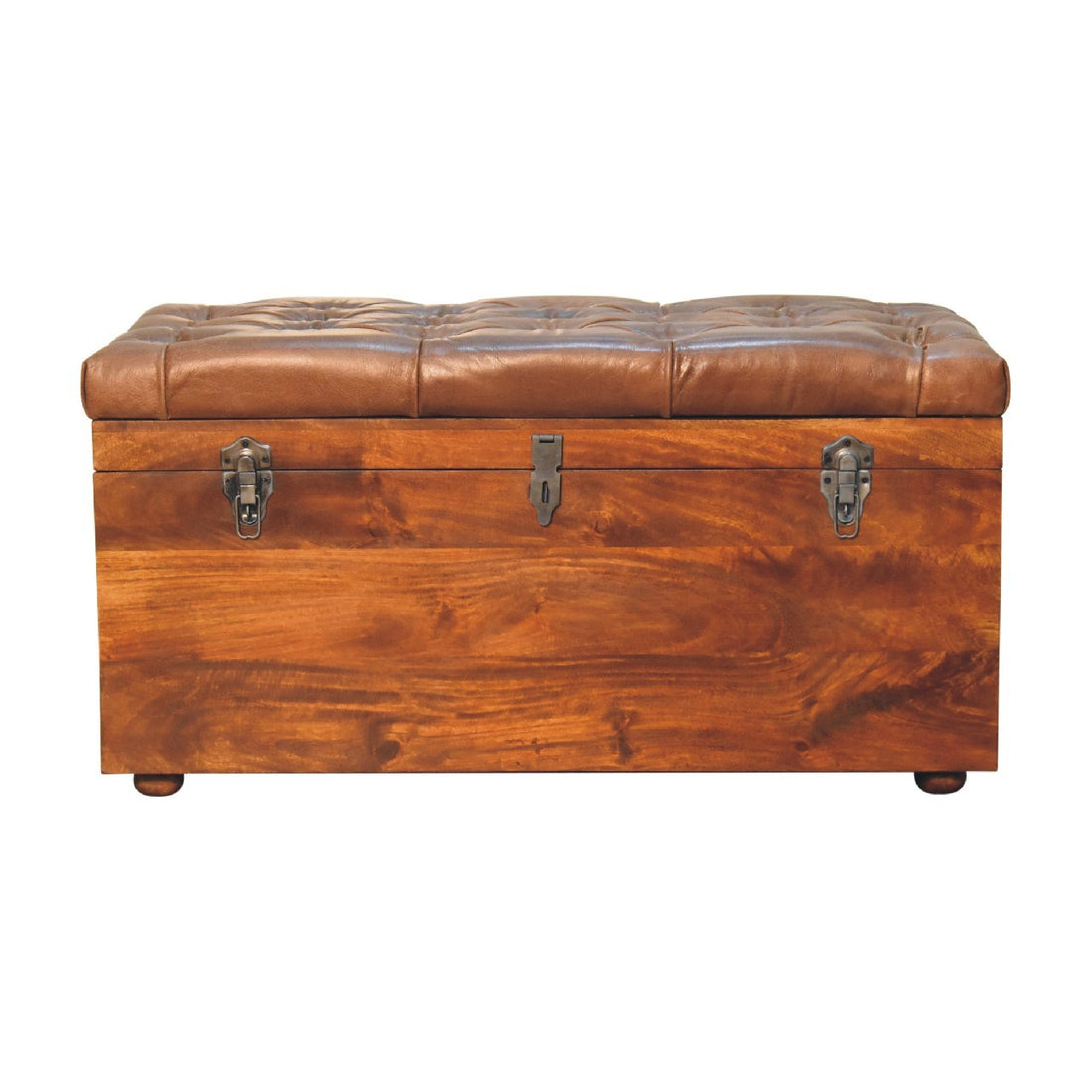 Buffalo Hide Chestnut Storage Trunk - Chestnut