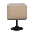 Cream Boucle Swivel Chair - Cream Foam Wood