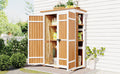 Outdoor 5.5ft Hx4.1ft L Wood Storage Shed natural-water resistant frame-garden &