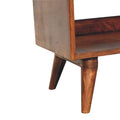 Chestnut Bench With Brown Leather Seatpad -