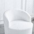 SLifet Swivel Barrel Chair, Swivel Chair, Barrel white-primary living space-modern-foam-teddy