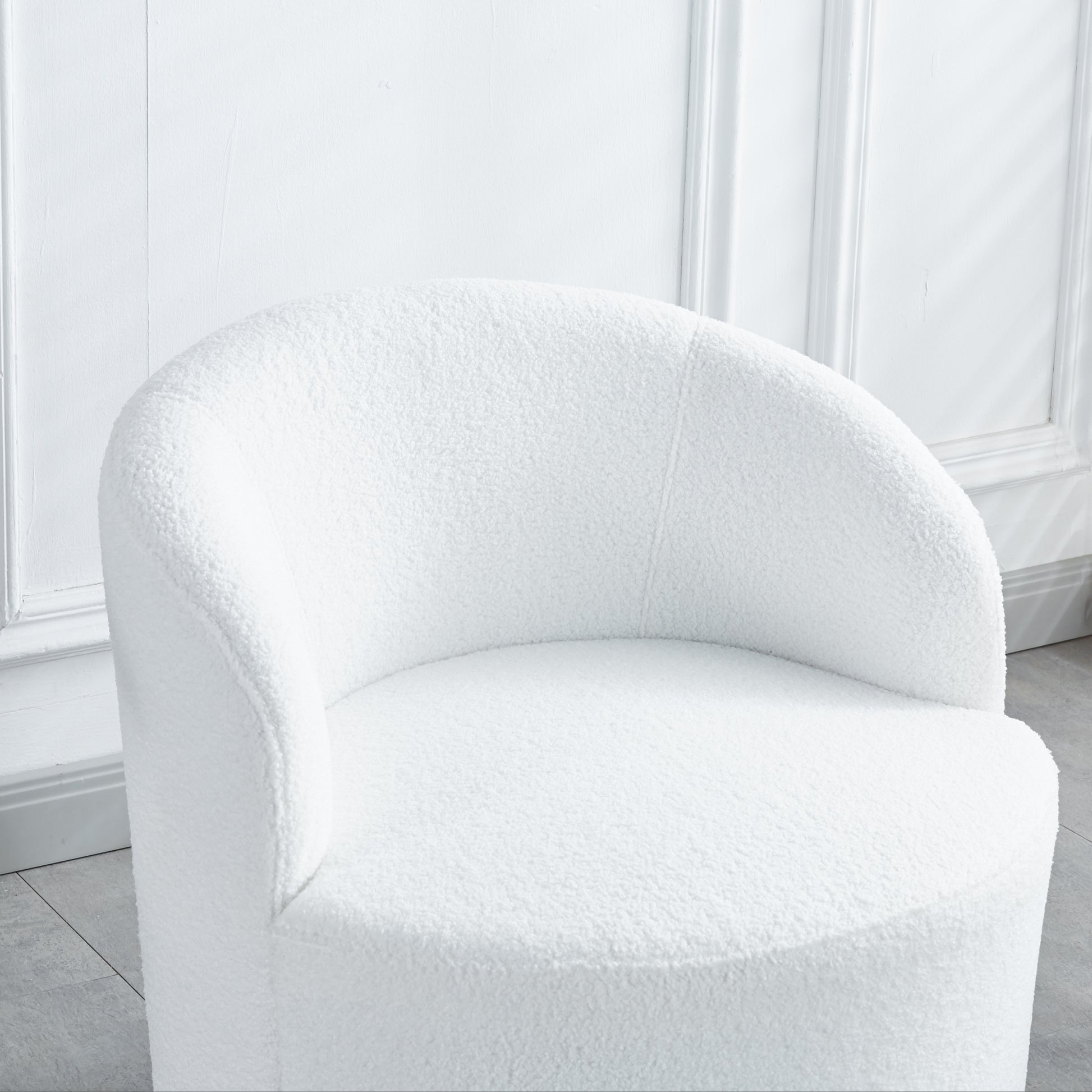 SLifet Swivel Barrel Chair, Swivel Chair, Barrel white-primary living space-modern-foam-teddy