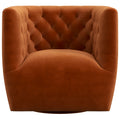 Delaney Swivel Chair - Orange Boucle
