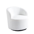 SLifet Swivel Barrel Chair, Swivel Chair, Barrel white-primary living space-modern-foam-teddy