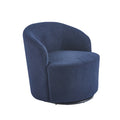 SLifet Swivel Barrel Chair, Swivel Chair, Barrel purplish blue-primary living