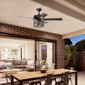 Farmhouse Industrial 52 inch Ceiling Fan Optional matte black-ceiling