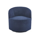 SLifet Swivel Barrel Chair, Swivel Chair, Barrel purplish blue-primary living