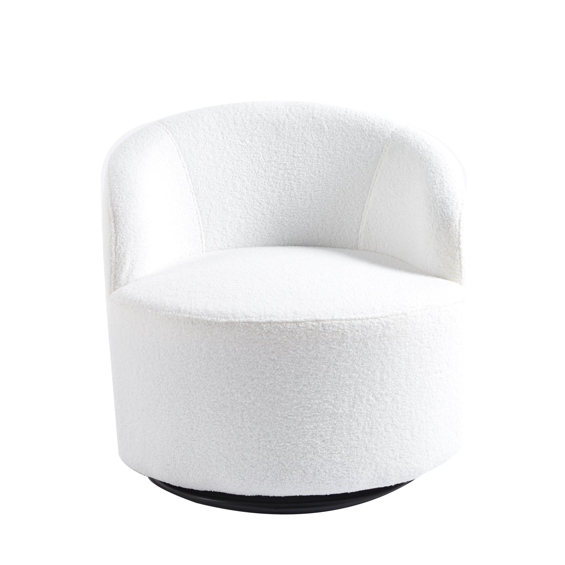 SLifet Swivel Barrel Chair, Swivel Chair, Barrel white-primary living space-modern-foam-teddy